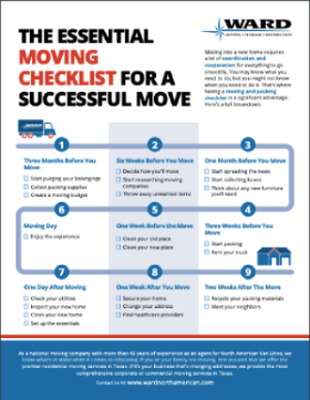 checklist for moving across country